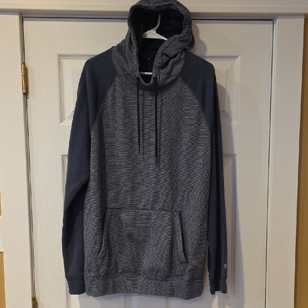 Layer 8 Men's Gray and Navy Hoodie Size XL